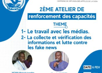 Bénin/ Atelier de renforcement de capacités : le CFMPDH outille les jeunes sur la lutte contre les Fakes news