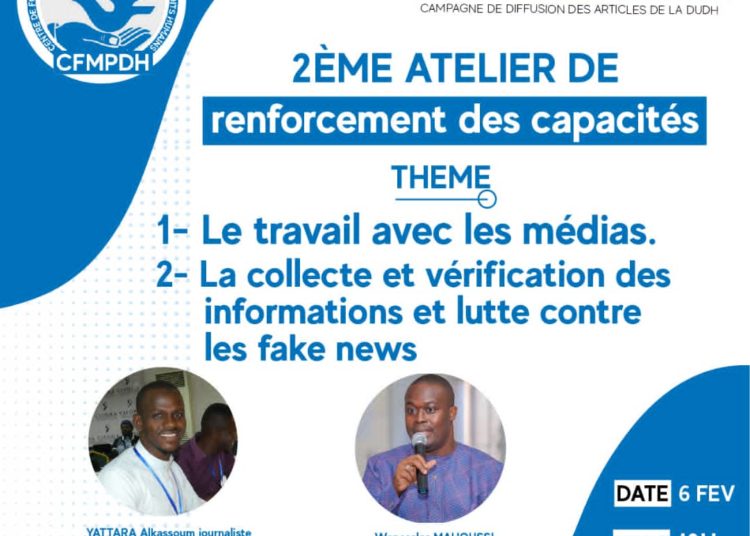 Bénin/ Atelier de renforcement de capacités : le CFMPDH outille les jeunes sur la lutte contre les Fakes news