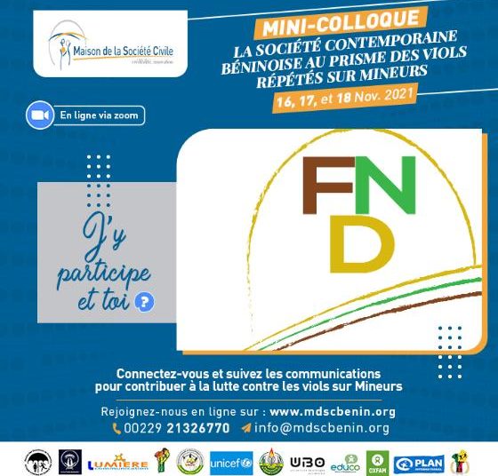 Mini colloque sur les viols sur mineures au Bénin: L’ONG « FND » salue l’initiative et réaffirme son engagement dans la lutte.