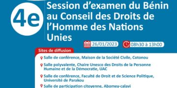 Retransmission en direct du quatrième cycle de l&rsquo;Examen Périodique Universel: Le Bénin devant le Conseil des Droits de l&rsquo;homme des Nations Unies ce jeudi 26 Janvier